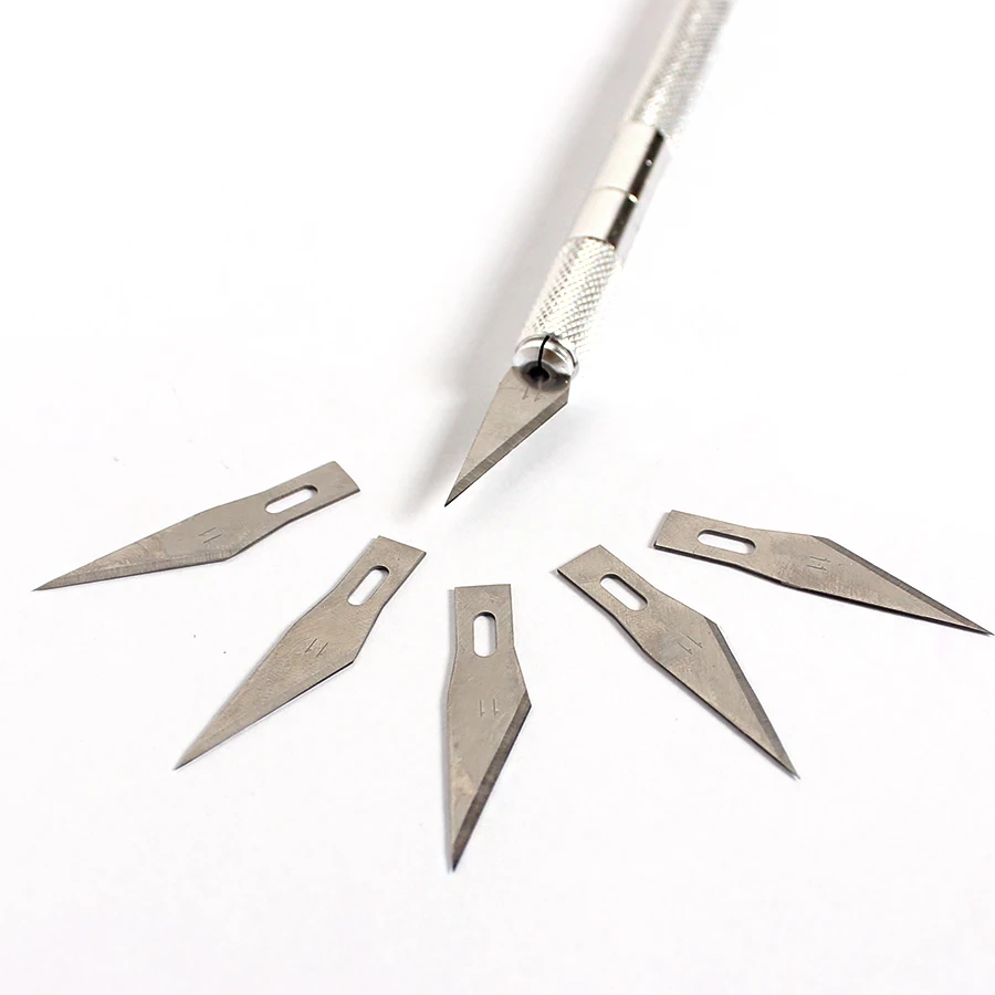 Tool Sculpture Engrave 6 Blade Carve Knife Extra Backup Graver Cutter Scorper Craft Razor Sharp woodcarve Wood Cut Sculpte Hobby Wood Carving Tools
