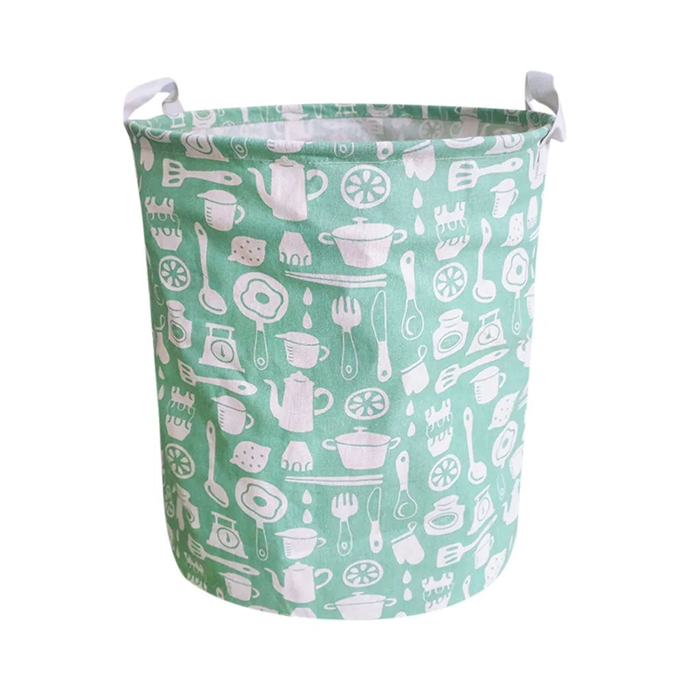New Waterproof Canvas Foldable Laundry Basket Dirty clothing Storage box Kids Toy Organizer Tool Storage Organizer#QQ
