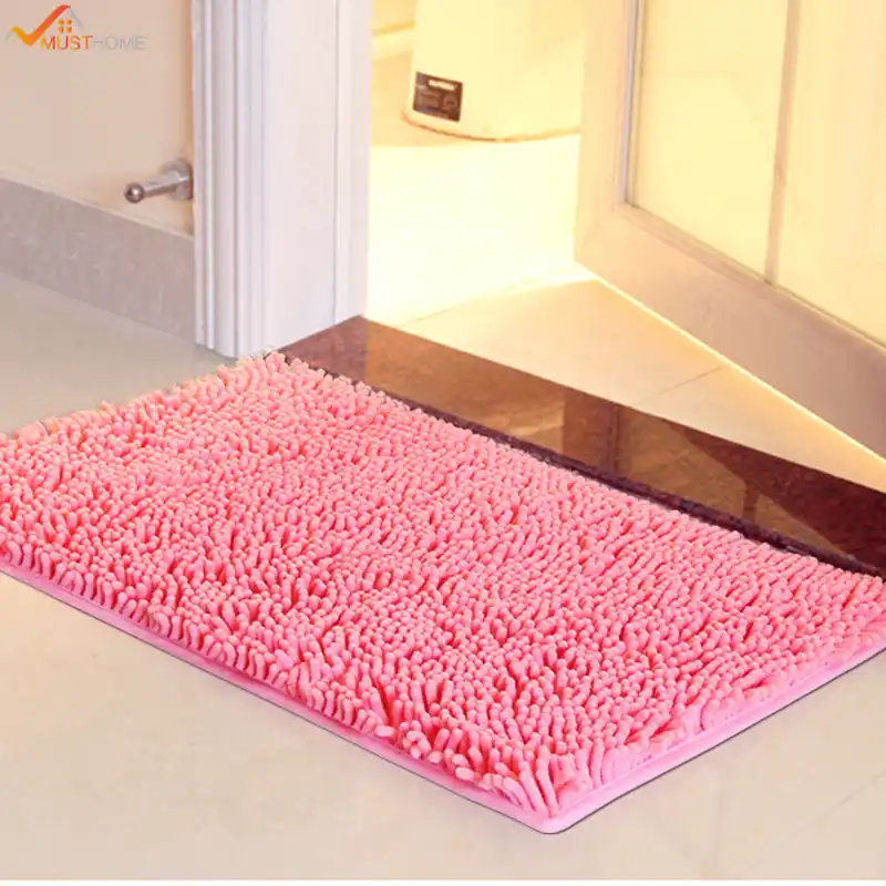 40 60cm Microfiber Chenille Bathroom Rugs Carpet Shag Non Slip Shower Soft Plush Absorbent Bath Mat Rug For Bathroom Rug For Bathroom Bathroom Rugbath Mats Rugs Aliexpress