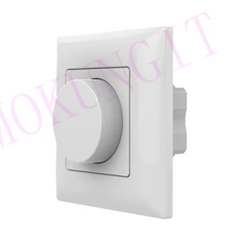 

Rotary Panel AC Triac RF Dimmer KS LED Wall Mount Manual Knob Panel Triac Dimmer 110V-240V dimming 2.4G RF Dimmer