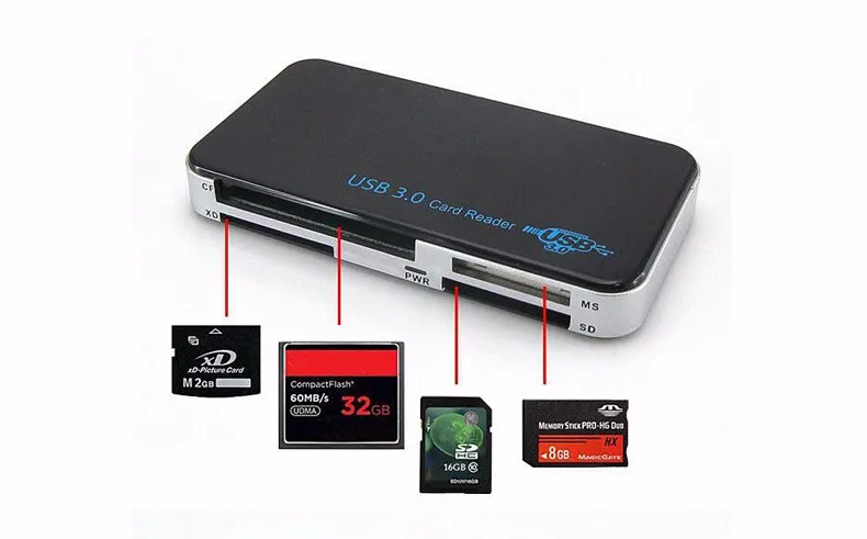 USB 3,0 Compact Flash All-in-1 Multi устройство чтения карт памяти адаптер CF MicroSD MS XD Multifunction устройства считывания карт