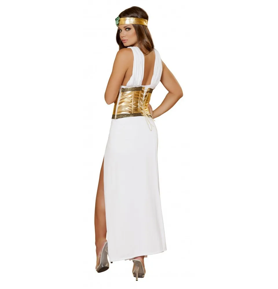Ladies Grecian Goddess Costume Adults Roman Greek Fancy Dress Womens Outfit