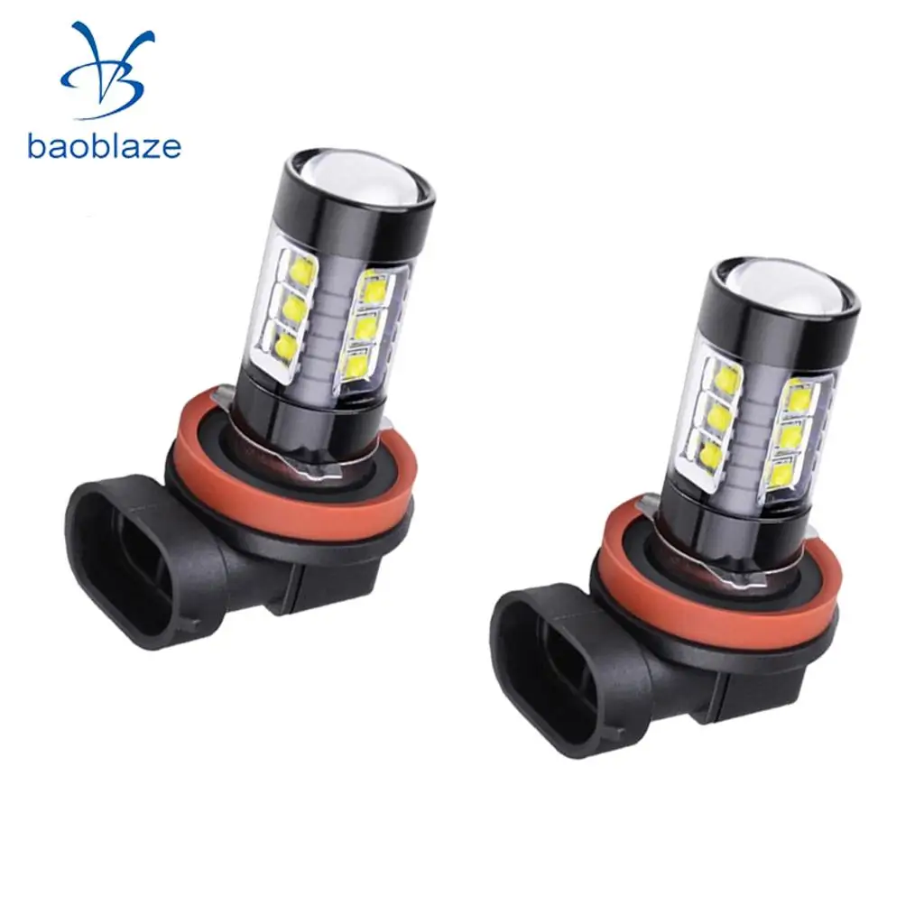 2pcs 50W H8/H11 High Power 6000K White LED Fog Light Bulbs DRL Lamps 