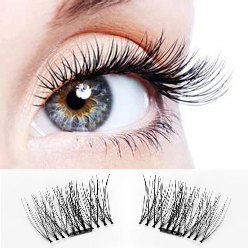 3D False Eyelashes Reusable Extensions Nice Curved Eye