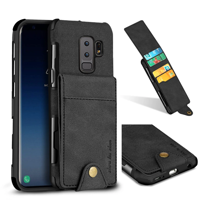 Чехол-Кошелек HengLiTai с джинсовым узором для Samsung Galaxy S9 мульти-держатели карт чехол