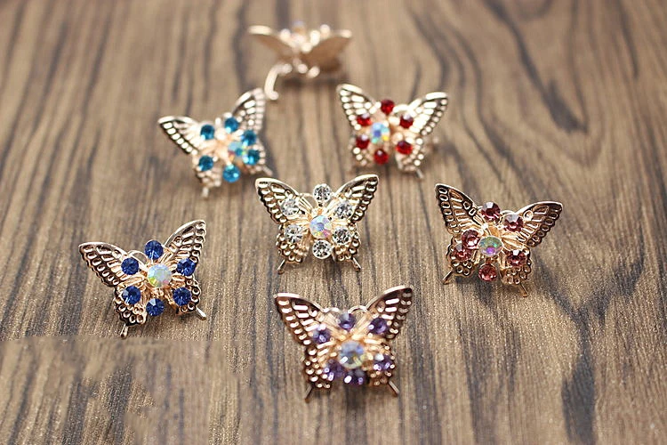 Buy 6pcs Metal Butterfly Hair Clips Pin Little Cute