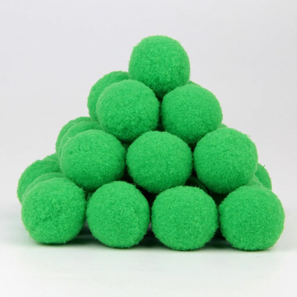 30 г(30 шт.) помпон 30 мм смешанный разноцветный DIY мягкие шарики-Помпоны для украшения дома свадьбы для шитья на ткани аксессуары - Цвет: 19 green