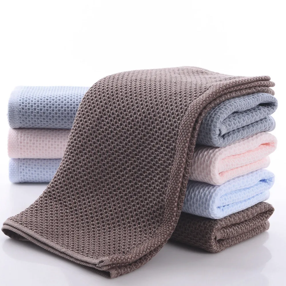 

Honeycomb Cotton Towel 34x75cm Soft Bamboo Fiber Face Towels Solid Quick-drying Bath Face Hand Towel Bathroom Accessories #Z