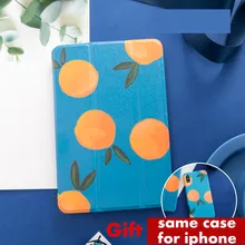 Оранжевый чехол-книжка на магнитной застежке чехол Чехол для iPad Pro 9,7 11 air 10,5 10,2 12,9 мини-платье на возраст 2, 3, 4, 5, планшет чехол для нового iPad 9,7