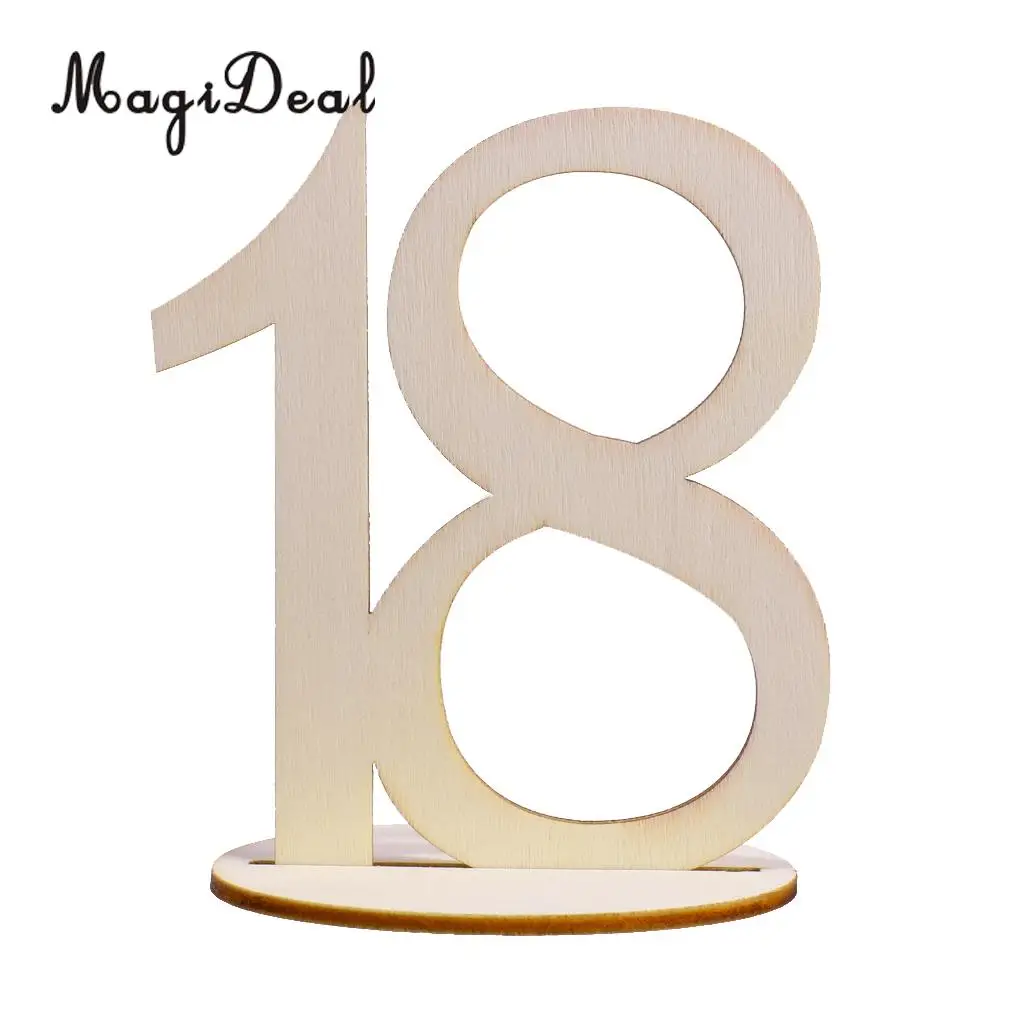 30pcs/Set Wooden Table Number 1-30 Standing Wedding Table Centerpiece Decor