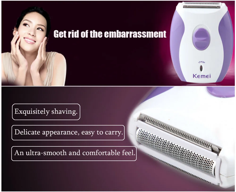 Kemei женский эпилятор электрический Бритва для удаления волос Аккумуляторный Эпилятор Мини Портативный Demale станок для бритья волос D42