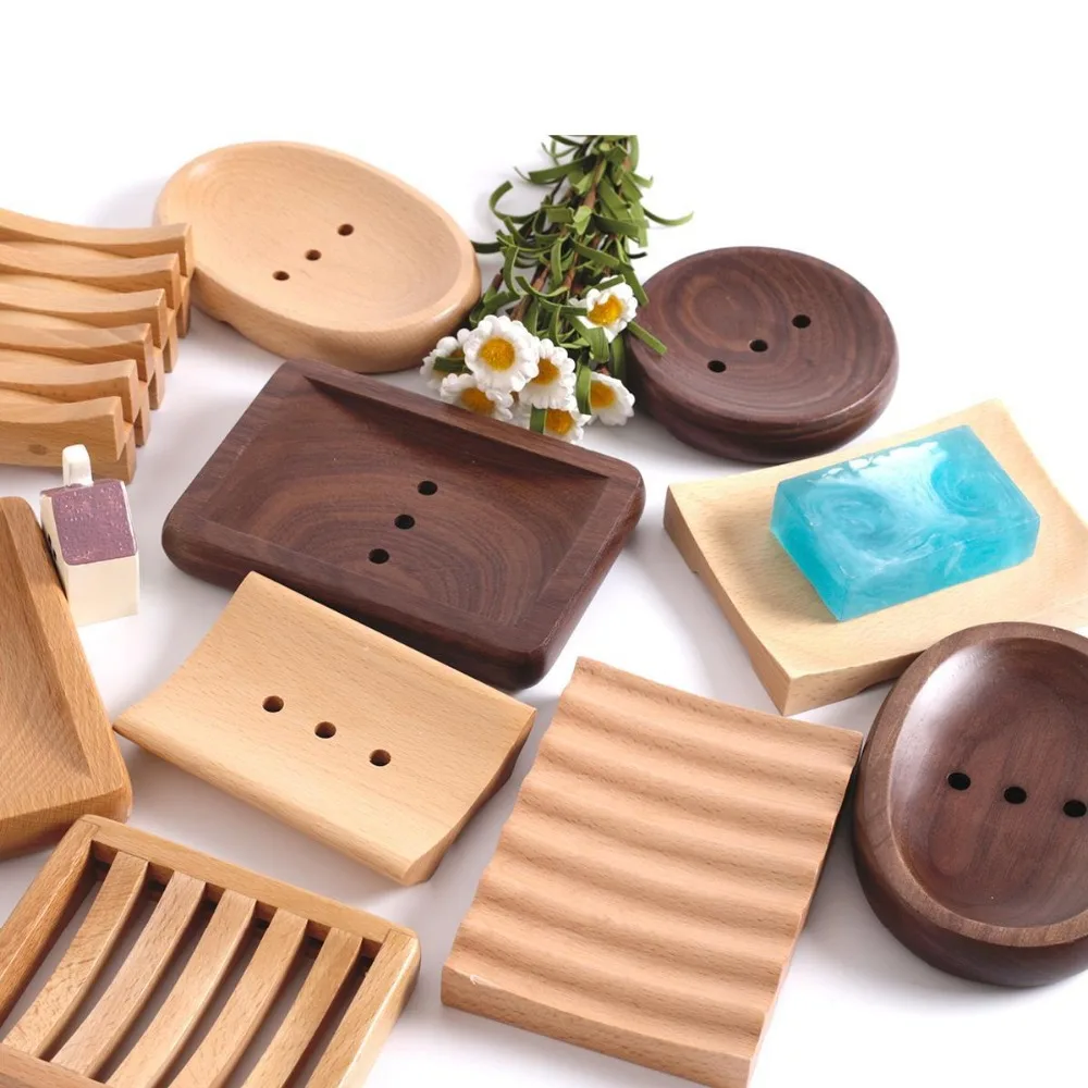 Original wood soap tray soap box handmade soap frame solid wood toilet Lek water soap rack