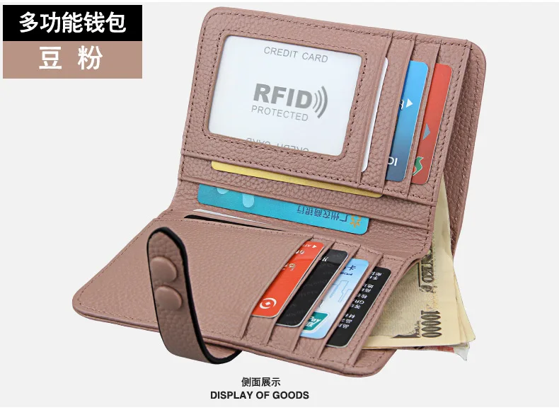 Дамы портмоне-клатч anti-theft против RFID карты сумка кожаный бумажник для женщин 2019 новый держатель кредитной карты