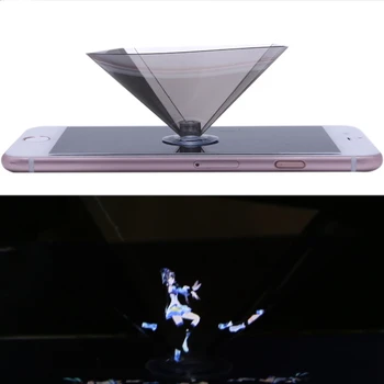 

3D Holographic Projector Pyramid Display With Sucker For 3.5-6Inch Smartphone-M35