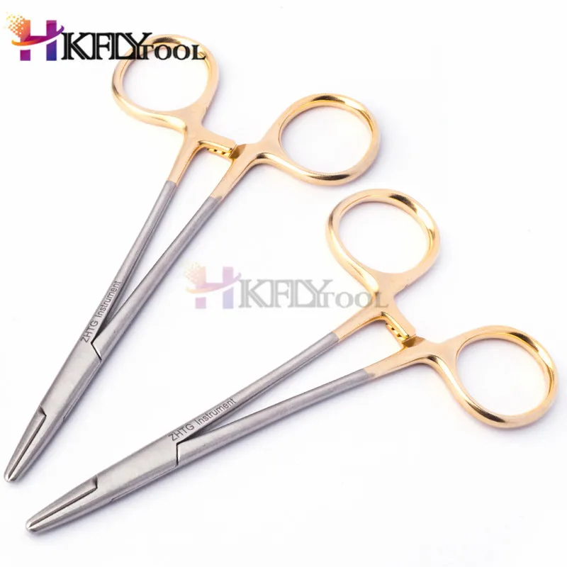 

Double Eyelids Embedding Surgical Tools Gold Handle Needle Holder Needle Clamp Cosmetic Shaping Ophthalmic Instruments Tool