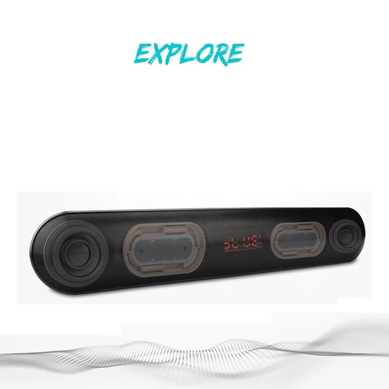 Большой Мощность 10 W HIFI стерео Динамик Портативный Беспроводной Bluetooth Soundbar TF FM USB