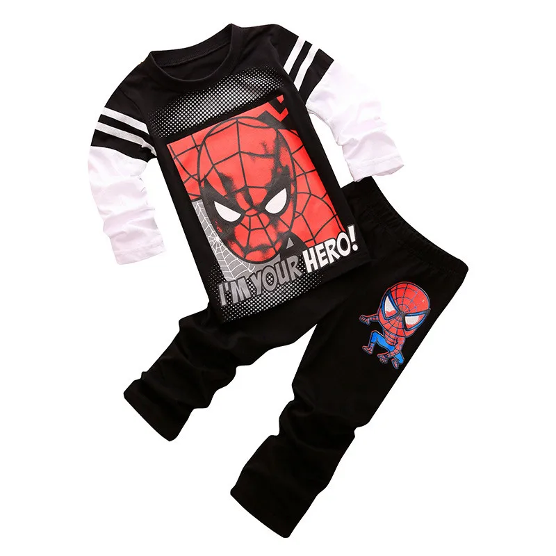 

Children Clothing Set Boys Pajamas Sets Spiderman Captain America Girls Cartoon Pijamas Kids Super-Homem Pyjama Enfant Pyjama