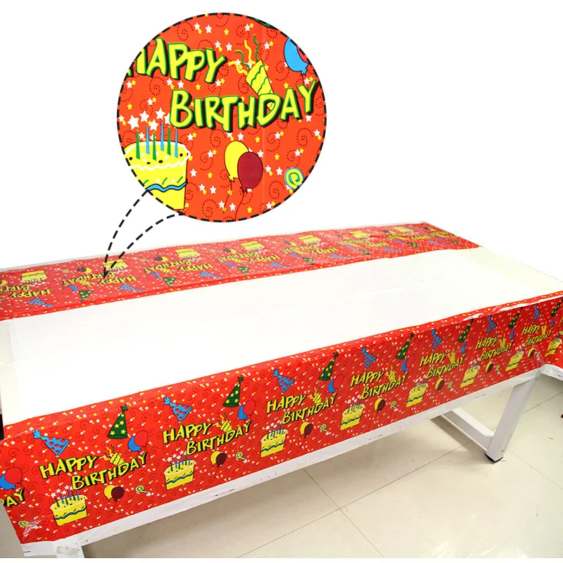 108cm*180cm Happy Birthday Party Tablecloth Kids Birthday Party