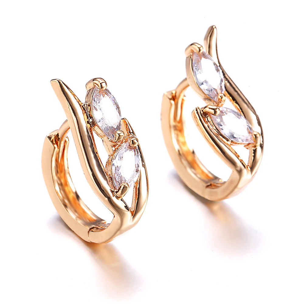 Новые прекрасные капли воды классические Симпатичные серьги-гвоздики AAA кубического циркония для женщин золото; серебро; сережки офисные вечерние ювелирные изделия