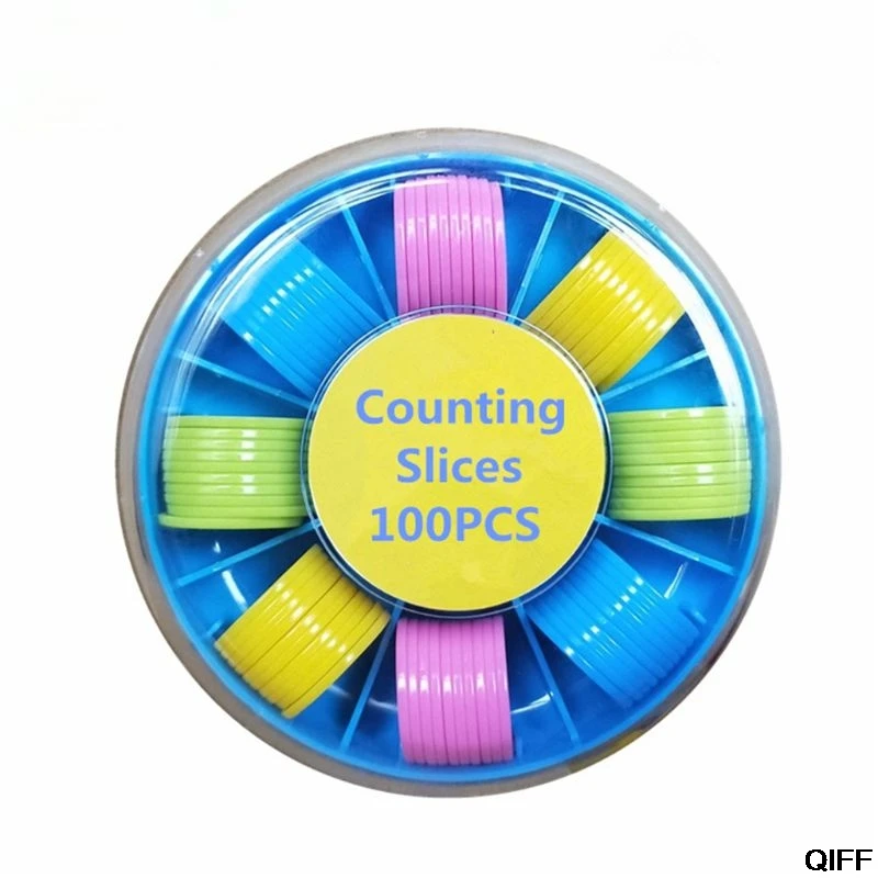 Дропшиппинг 100 шт счетчики счетных фишек пластиковые маркеры 25 мм смешанные цвета для бинго фишки Жетоны игры с коробкой для хранения