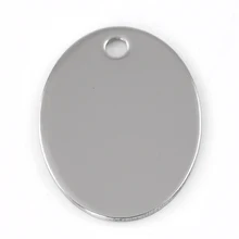 LASPERAL 10 шт. овальные бирки для собак из нержавеющей стали подвеска для изготовления ювелирных изделий штамповка заготовок ожерелье для женщин и мужчин Высокое качество 30x22 мм