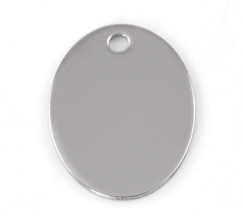 LASPERAL 10 шт. овальные собачьи бирки из нержавеющей стали кулон для изготовления