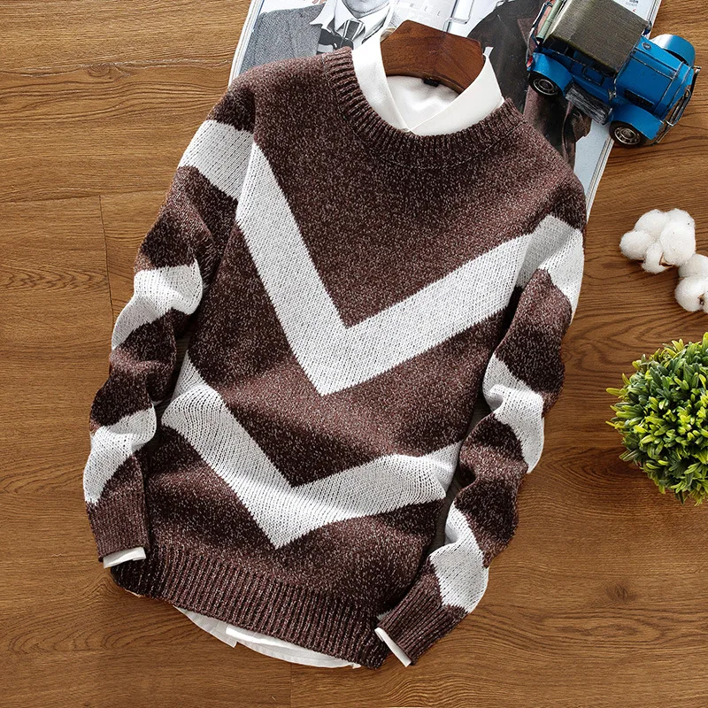 

2019 New Autumn Fashion Brand Casual Sweater O-Neck Slim Fit Knitting Mens Sweaters And Pullovers Men Pullover Men