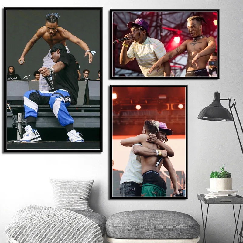 

P735 Ski Mask Slump God XXXTentacion Hip Hop Rap Music Star Art Painting Silk Canvas Poster Wall Home Decor
