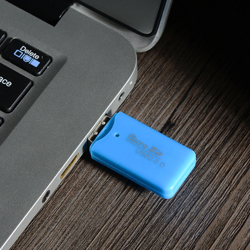 Мини USB 2,0 кард-ридер для Micro SD карты TF карта адаптер случайный цвет подключи и играй компьютер кард-ридер памяти