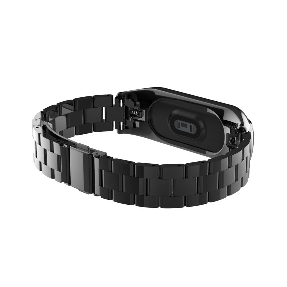 

Men's Stainless Steel Smart Watch Strap Replacement Band For Xiao Mi Band 3 J05T