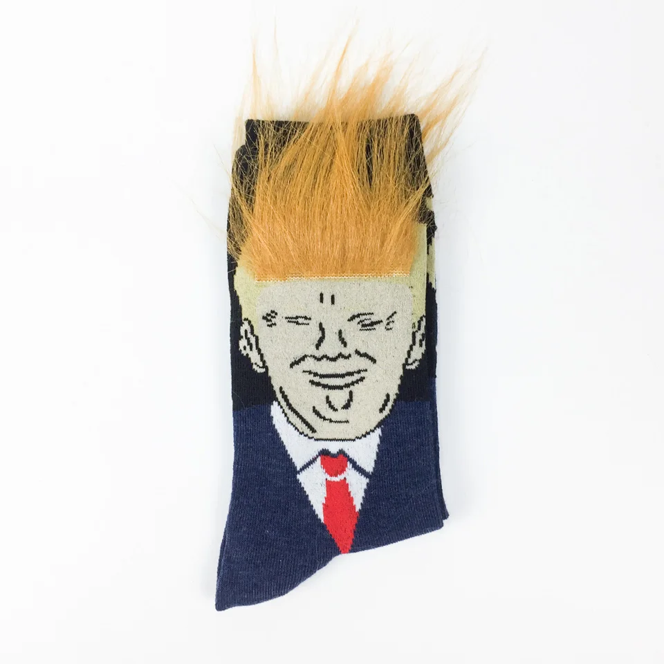 Nicro/носки в стиле «Дональд Трамп»; носки унисекс с забавным принтом для взрослых; 3D носки для скейтборда в стиле хип-хоп; вечерние носки;# ot163