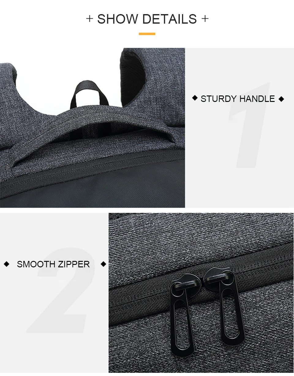 15.6 Inch Laptop Backpack Bag Mens Women Travel Bags Keep Cool Warm Large Capacity Men's Business Backpacks Men Female Smart Bag (14)