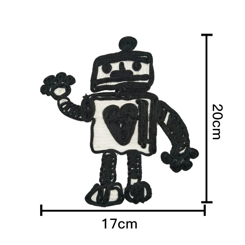 Робот-инопланетянин и любовь нашивки вышитые термонаклейки заплатка для одежды наклейки пришить на аппликация Ткань Странник 1 шт