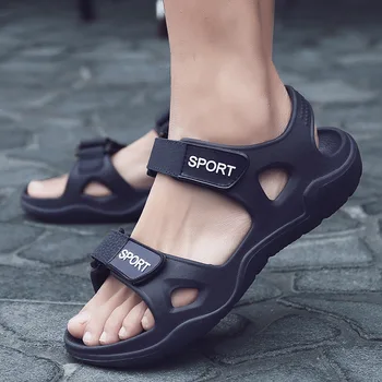 

Men's Sandals summer men shoes Breathable Walking Beach Sports Slippers Outdoor men shoes flat Casual dfv45