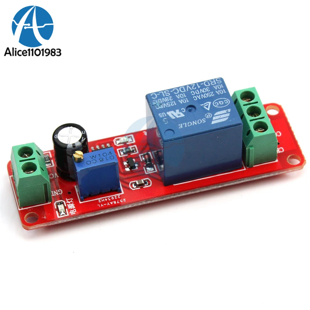 Best-Price-DC-12V-Delay-Timer-Switch-Adjustable-Module-0-to-10-Second-NE555-Electrical-New__