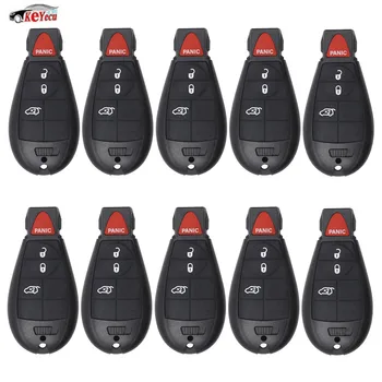 

KEYECU 10 Pcs/lot Replacement 4 Button Remote Fobik Key Fob Transmitter 433MHz ID46 for Chrysler 300 Dodge Challenger M3N5WY783X