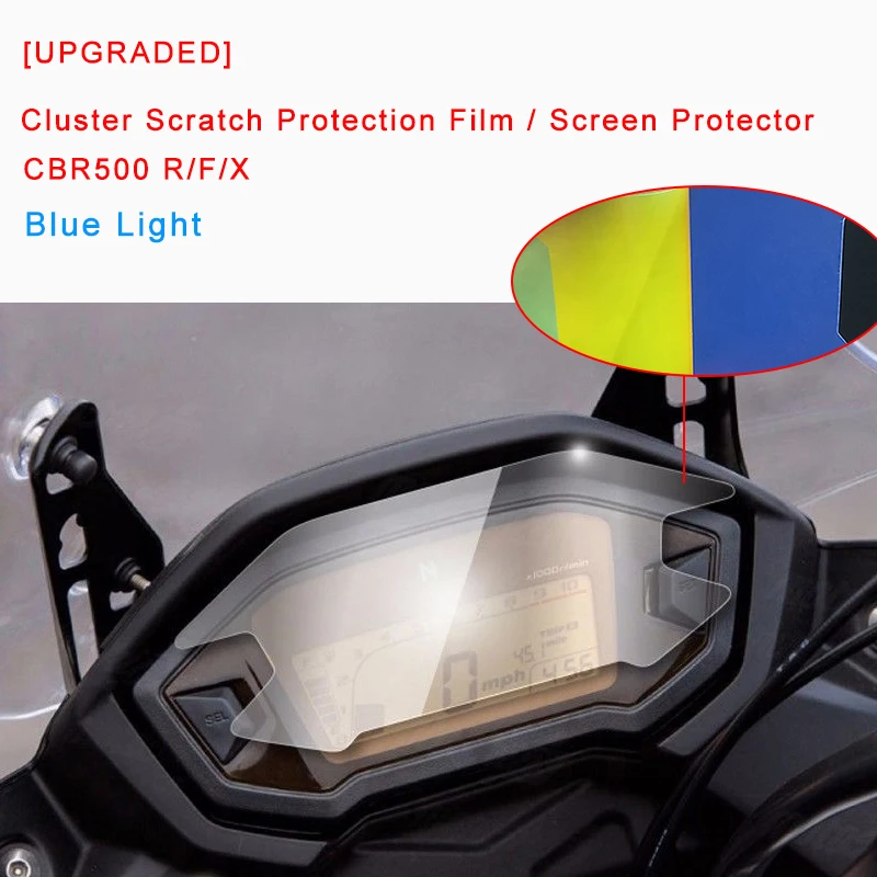 Blue Light for Honda CBR500 R  F  X Cluster Scratch Protection Film Screen Protector Explosion-proof Ultraviolet-proof (3)