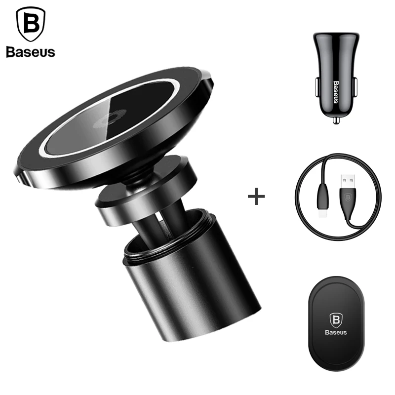 Baseus Car Mount Qi font b Wireless b font font b Charger b font For iPhone