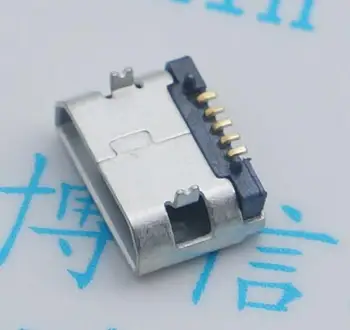 

100pcs/Lot MICRO USB Female Jack/Socket Connector Flat mouth Endless SMT 5PIN 5P