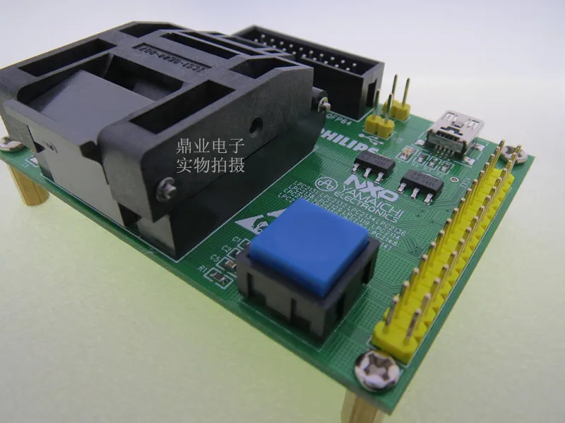 Фото LQFP64 LPC2131/2136/2114/2109/2146/2119 burn-в гнездо золотое покрытие IC Тесты ing сиденье Тесты гнездо Тесты скамья №3