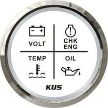 KUS Универсальный 4LED датчик сигнализации двигателя метр для автомобиля лодки водонепроницаемый 2"