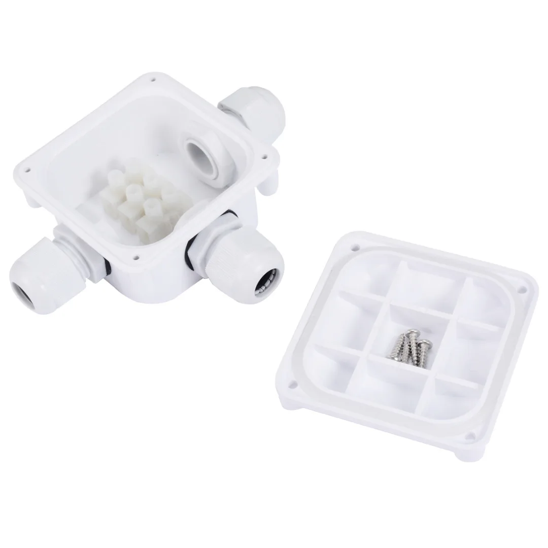 1pc IP68 3 Wires Waterproof Junction Terminal Box Cable Protection Building Connectors For Outdoor Lighting Connections