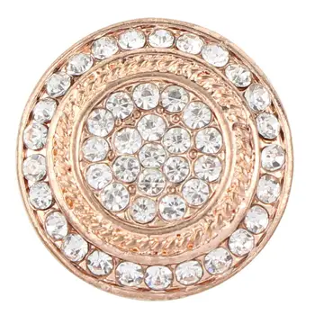 

JaynaLee 20mm White Crystal Snap Charm Fit Ginger Snaps Interchangeable Jewelry for women men gifts GJS8287