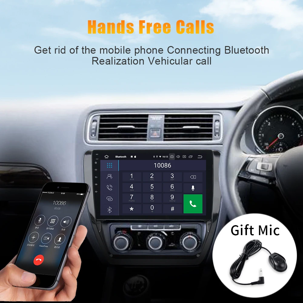 Perfect 2 din android 9.0 car audio for  vwJetta  2011 2012 2013 2014 2015 Car Radio Bluetooth MP3 10.2"Touch Screen 3