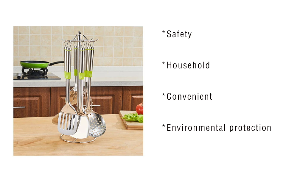 7 шт. Набор кухонных принадлежностей Набор инструментов для приготовления пищи из нержавеющей стали