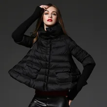 Свободный крой плащ стиль белый утиный пух куртки женские пуховики Осень Зима Новая коллекция