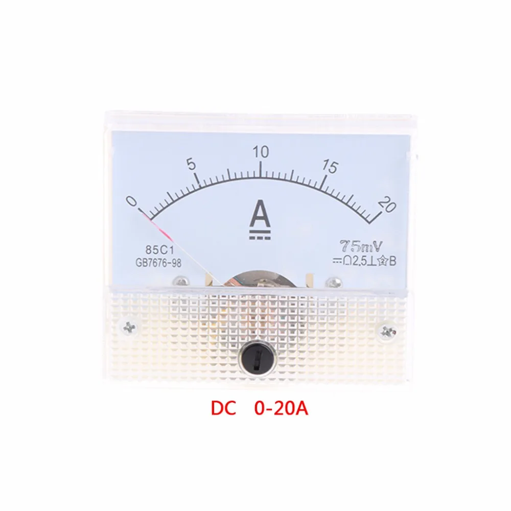 

DC 0-20A Amperometer Dial Current Meter Tester Panel For Experiment Or Home Use Current Meter Test Tools