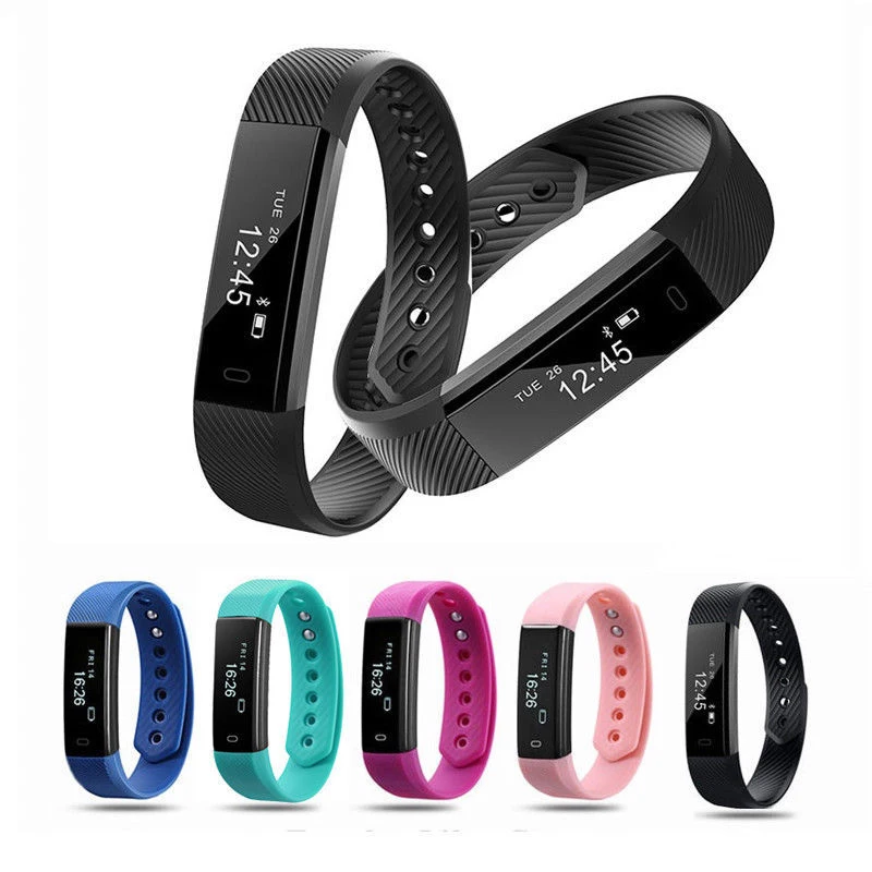 

ID115 Smart Wristband Fitness Bracelet Tracker Pedometer Tracker Step Counter Waterproof Wrist Watch PK miband 3 for smartphone