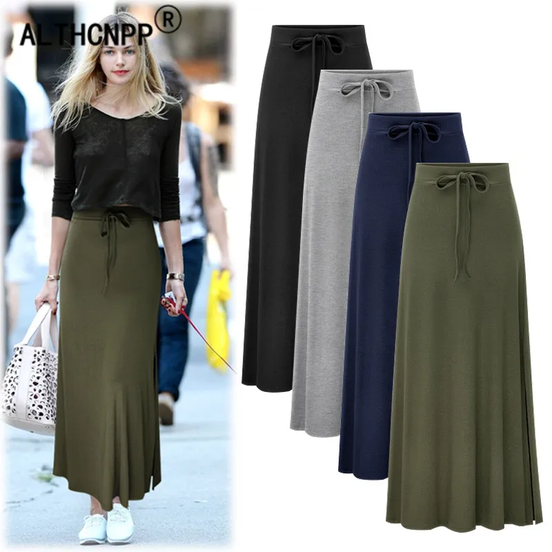 S-6XL Faldas Mujer Moda 2018 Большие размеры уличная одежда с высокой талией трикотажные юбки