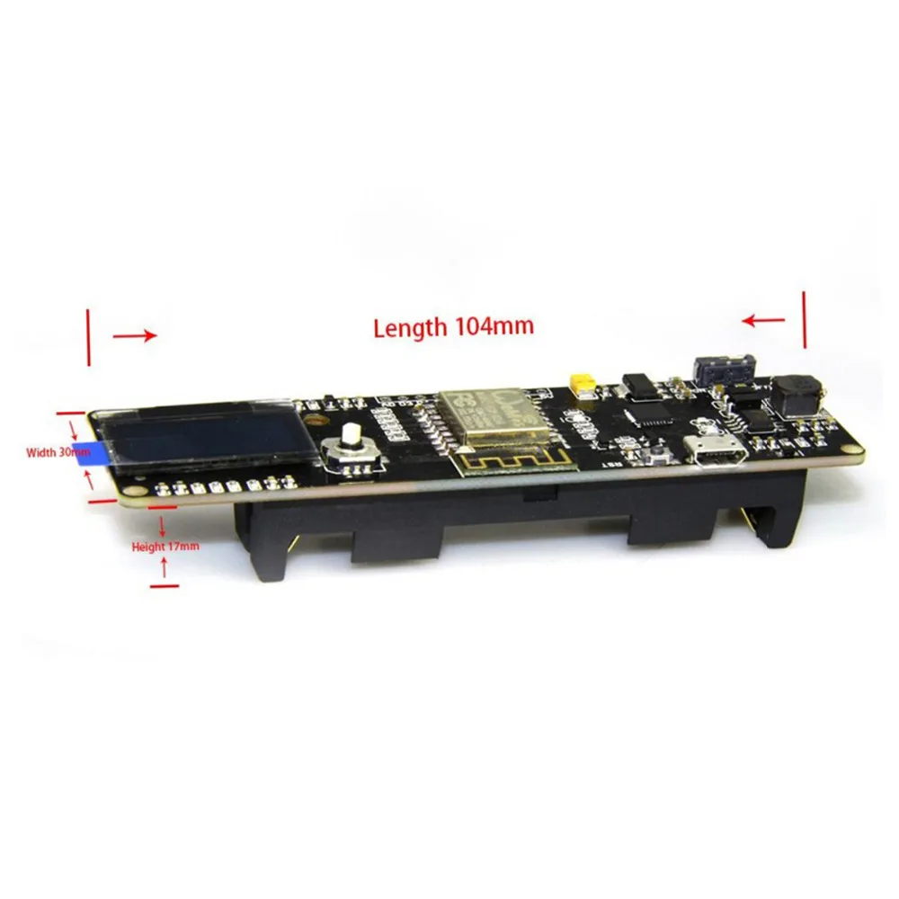 1 шт. ESP8266 макетная плата WeMos D1 Esp-Wroom-02 материнская плата 0,9" экран модуль 18650 батарея